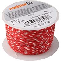 Meister cuerda 50 m x 1-7 mm de diámetro- Rojo-Blanco- PP- 6305100